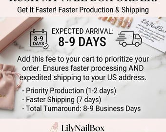 Rush Order Fee, Expedited Shipping Add-On, Urgent Custom Nail Order