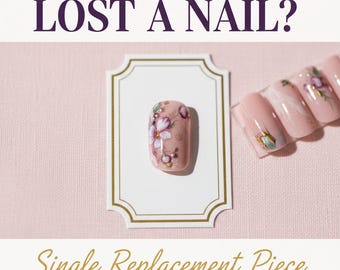 Single Press On Nails, Custom Made to Match Your Set, Individual Nail Replacement