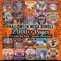 Spooky Halloween Coloring Book Bundle for Kids and Adults, 2000+ Coloring Pages PDF, Cute, Cozy & Comfy Illustrations Digital Download product logo