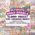 Ultimate Mega Bundle Coloring Book for Kids, Teens and Adults, Cute Comfy & Cozy Coloring Pages Coco Wyo Style Bold Easy Digital Download