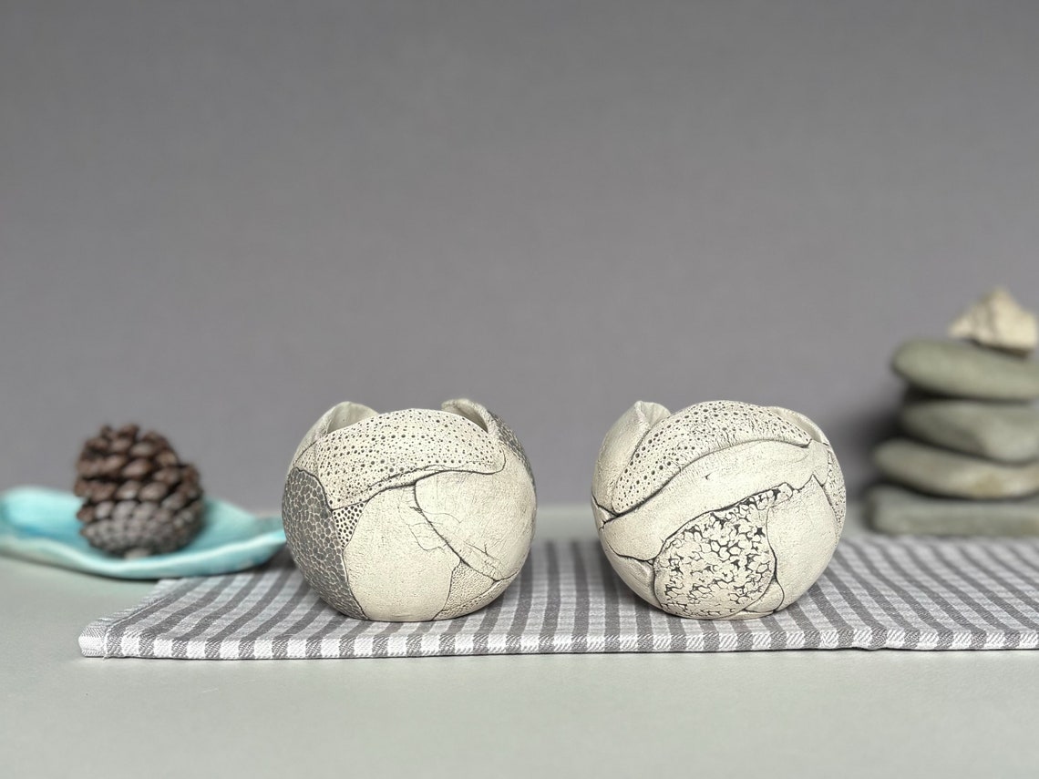2 pots set small ceramic planters ball planter pots for succulent