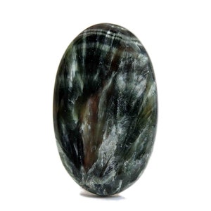 Seraphinite Oval Cabochon Stone (32mm x 20mm x 5mm) 30.5cts - Natural Gemstone