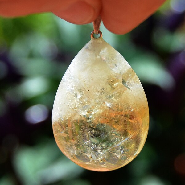 Citrien Crystal Hanger - Drop Citrien Hanger - Citrien Kwarts - Crystal Hanger - Healing Kristallen - Healing Hanger - Chakra Hanger