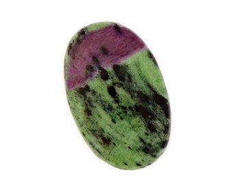 Ruby Zoisite Cabochon Stone (30mm x 19mm x 5mm) 31cts - Oval Loose Gemstone - Natural Crystal