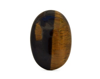 Tiger Eye Cabochon Gemstone (42mm x 29mm x 7mm) - Oval Shape Stone - Loose Crystal