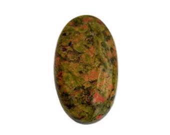 Unakite Gemstone Cabochon (27mm x 16mm x 6mm) - Natürlicher ovaler Stein - Lose unakite Kabine