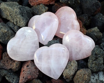 Pink Quartz Heart - Rose Quartz Heart - Natural Stone Heart - Pink Quartz Crystal - Gift for Her