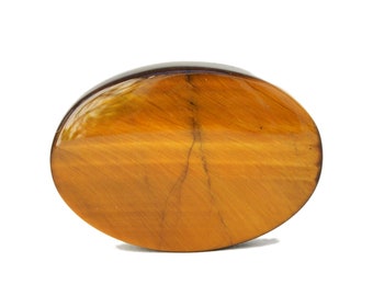 Tiger Eye Cabochon Stone (29mm x 20mm x 7mm) - Oval Gemstone - Loose Crystal