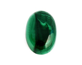 Malachite Cabochon Stone (19mm x 13mm x 6mm) - Oval Gemstone - Crystal Healing