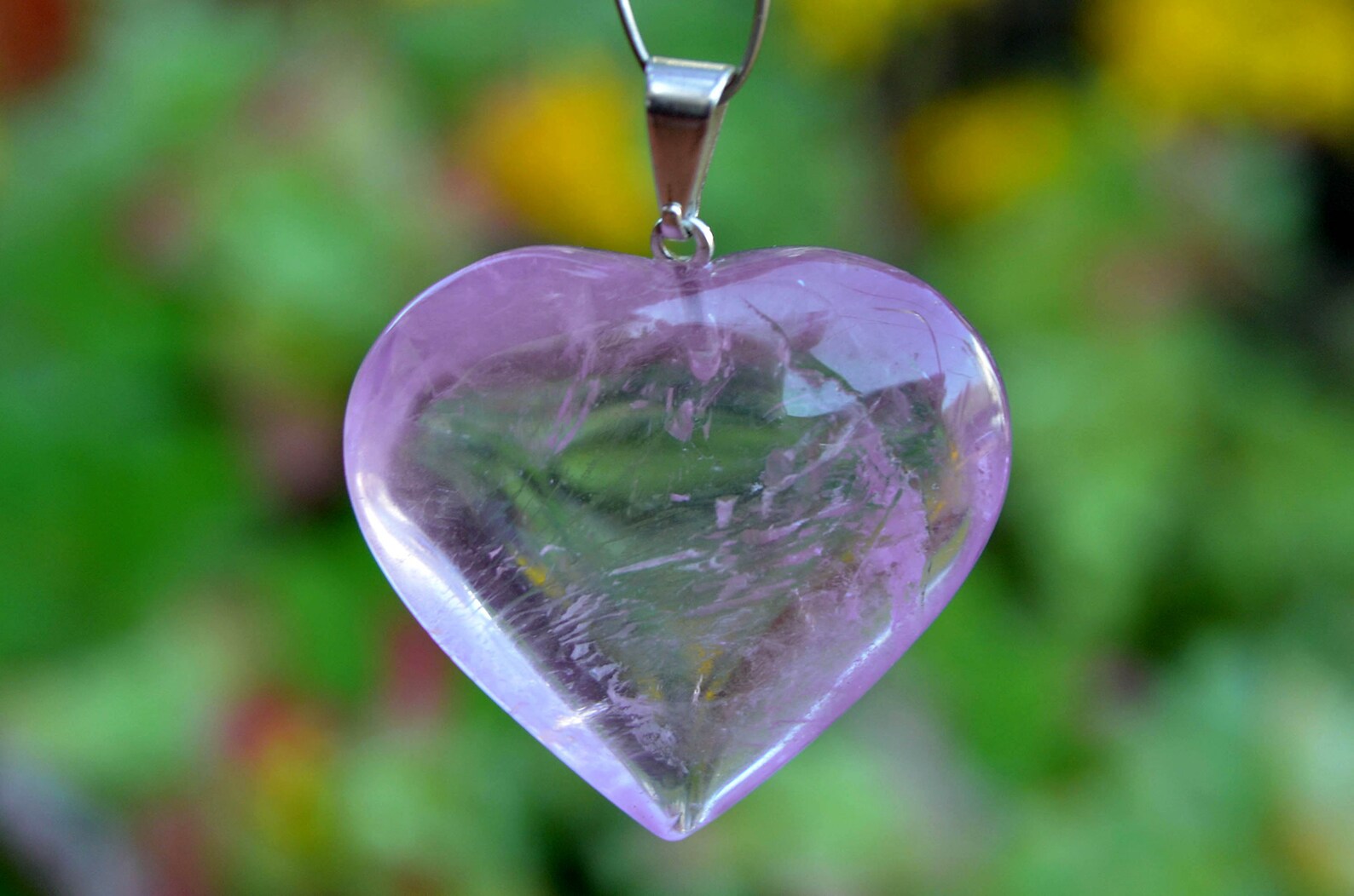 Amethyst Heart Pendant Amethyst Crystal Pendant Reiki and Etsy