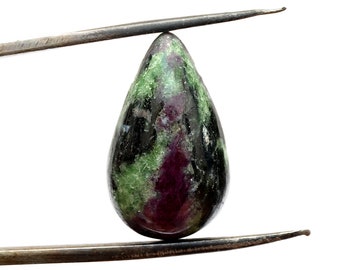 Ruby Zoisite Cabochon Stone (19mm x 11mm x 7mm) 14.5cts - Drop Gemstone - Natural Loose Crystal