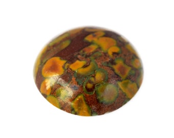 Conglomerate Jasper Cabochon Stone (22mm x 22mm x 7mm) - Round Cabochon