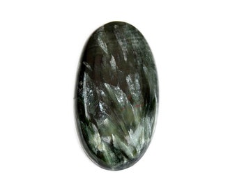 Seraphinite Oval Cabochon (30mm x 17mm x 5mm) 22.5cts - Loose Gemstone - Natural Stone