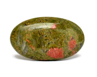 Unakite Loose Gemstone (35mm x 20mm x 6mm) - Oval Cabochon - Gemstone Cabochon - Natural Unakite - Chakra Stones - Unakite Cab