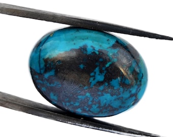Chrysocolla Cabochon Gemstone (21mm x 15mm x 7mm) 21cts - Oval Cabochon - Blue Chrysocolla - Cabochon Stone - Loose Chrysocolla