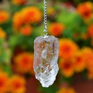 Raw Crystal Quartz Pendulum - Clear Quartz Crystal - Balancing Chakra Healing - Meditation Tools