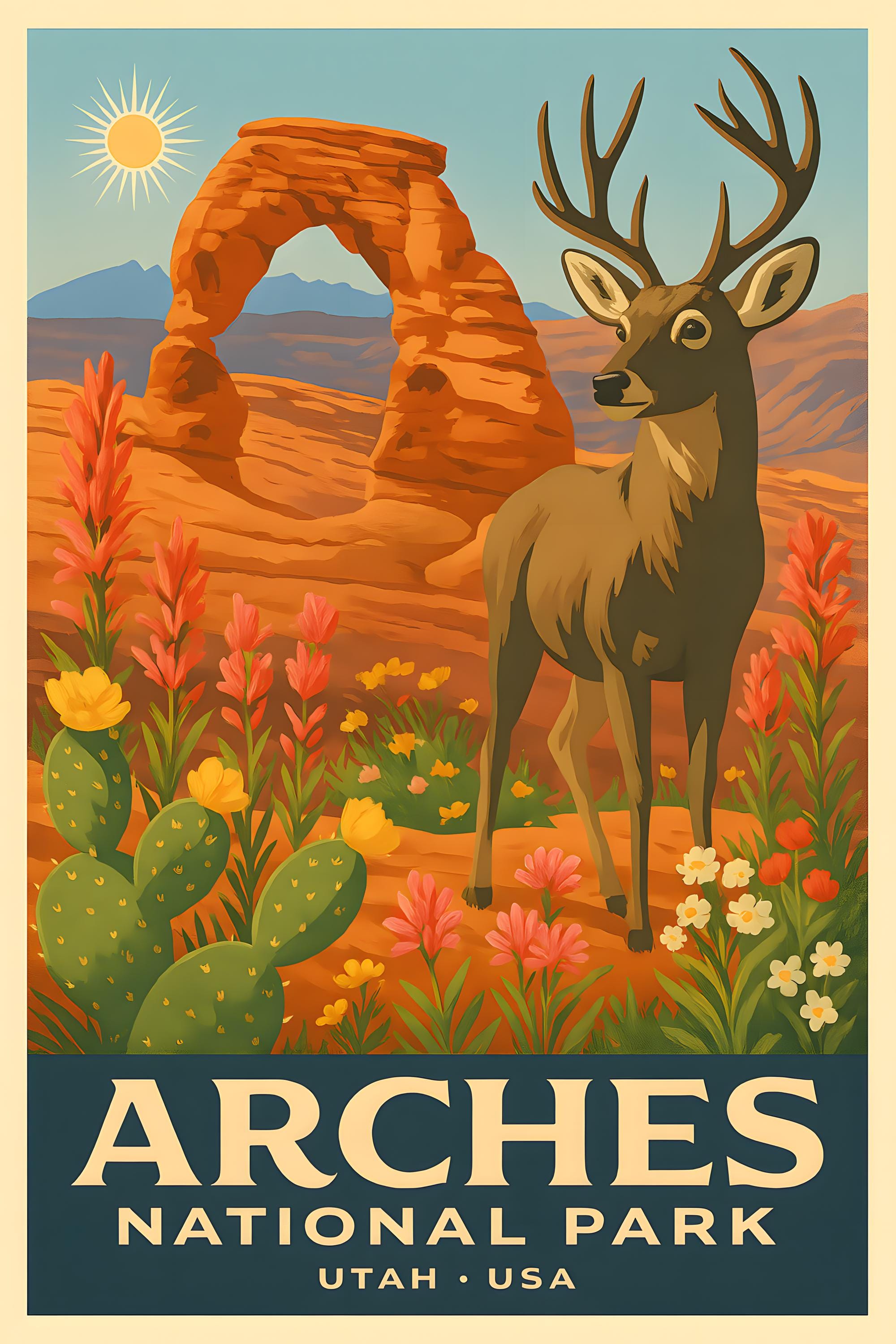 Arches National Park Wall Art Set – Spring Summer Fall Winter | Utah ...