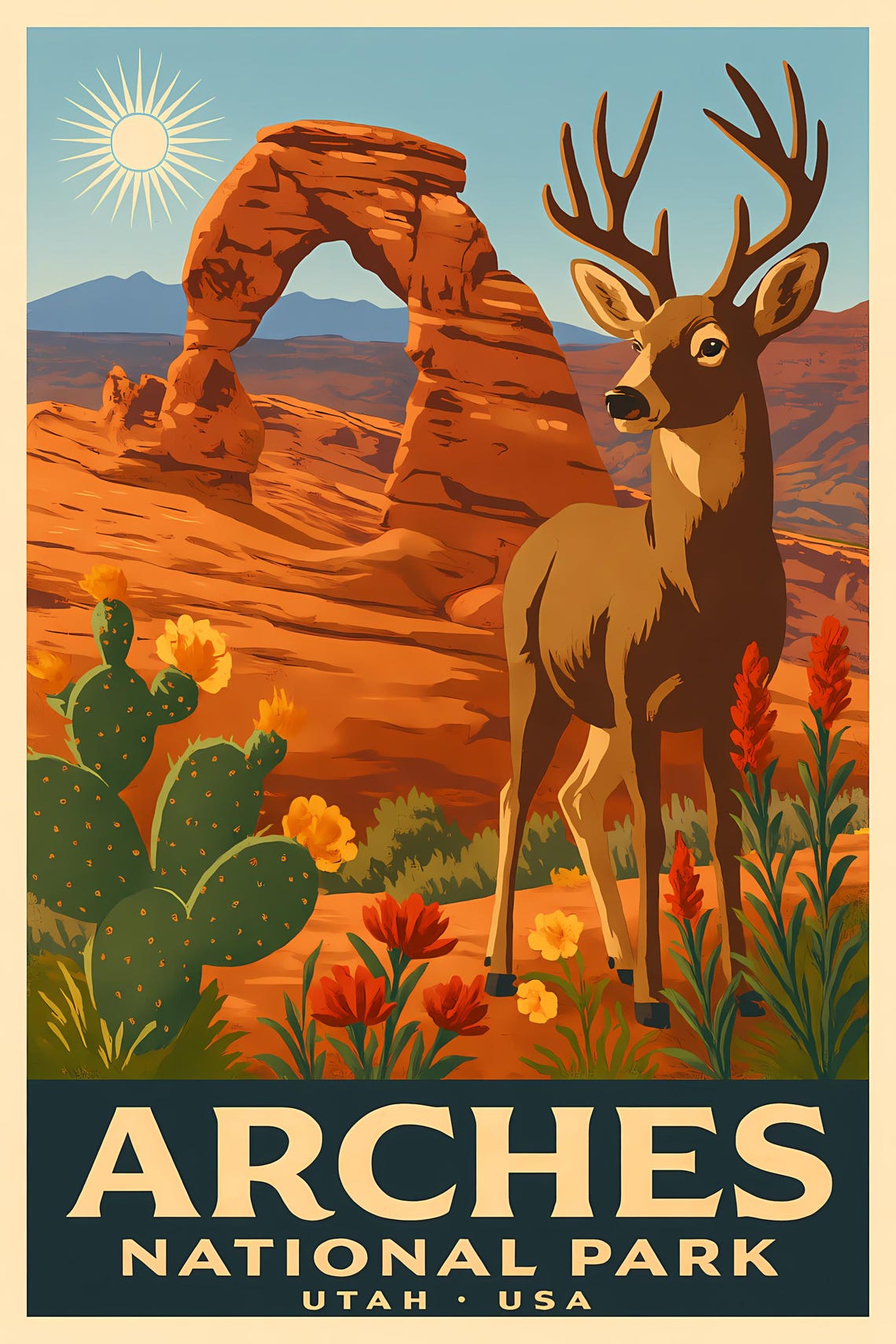 Arches National Park Wall Art Set – Spring Summer Fall Winter | Utah ...