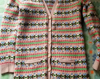 Felted Ralph Lauren fairisle cardigan now XS