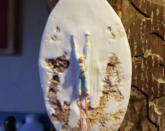 Mini Ceramic Wallhanging Ice Climber