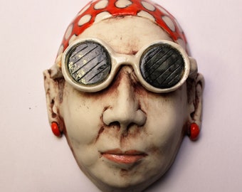 Porcelain Face Sculpture Sunglasses