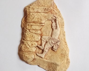 Male Rock Climber Ceramic Wall Hanging