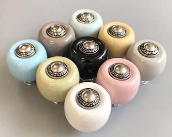 Tiradores de cajón de cerámica exquisita Knobnook: tiradores coloridos para armarios y decoración del hogar