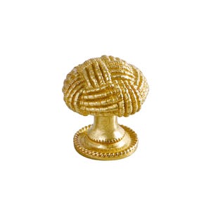 knobnook Copper Brass Single Hole Wardrobe Cabinet Handle with Knot Design