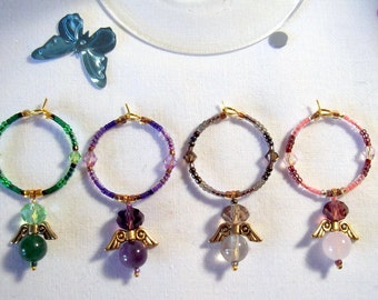 Crystal Angel Wine Glass Charms