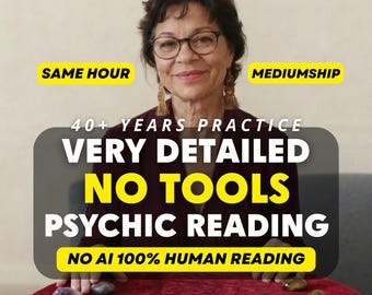 Detailed No Tools Psychic Reading, Clairvoyant Spiritual Advice, Love Tarot Reading Medium Insight, Psychic Predictions No AI