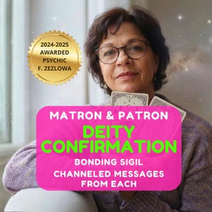 Detailed Deity Matron & Patron Psychic Reading, Deity Identification, Bonding Sigil, Channeled Messages
