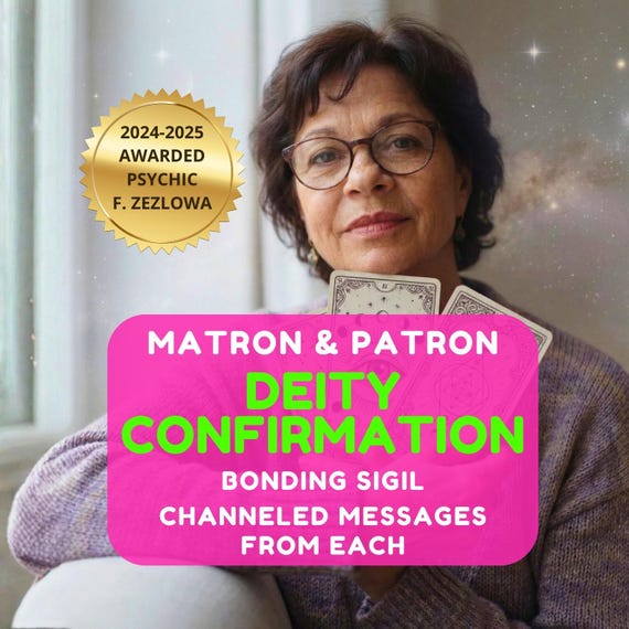 Detailed Deity Matron & Patron Psychic Reading, Deity Identification, Bonding Sigil, Channeled Messages