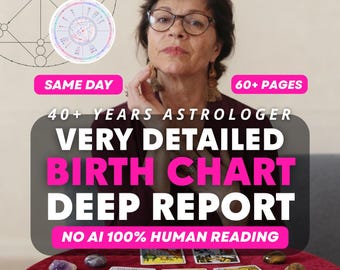 Francesca's Detailed Birth Chart Report | Soul Purpose, Zodiac Insight, Life Guidance (Digital)
