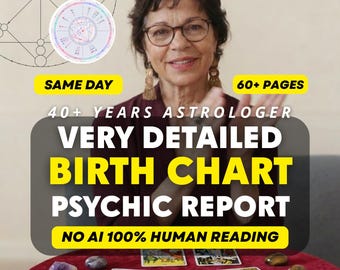 Detailed Astrological Birth Chart Reading | Astrology Psychic and Tarot Insights | Natal Chart Reading Report | Life Purpose Guidance