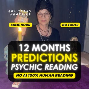 Psychic Reading Predictions 12 Months Same Hour, Tarot Cards Reading, Psychic Future Prediction, Spiritual Guidance