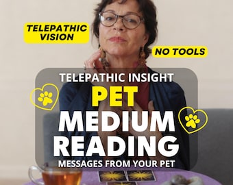Same Hour Pet Psychic Reading, Deceased Pet Medium Reading, Animal Communicator, Living Pet Reading, Cat or Dog Reading, Psychic Reading