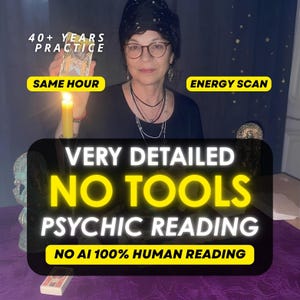 Detailed No Tools Psychic Reading, Clairvoyant Spiritual Advice, Love Tarot Reading Medium Insight, Psychic Predictions No AI