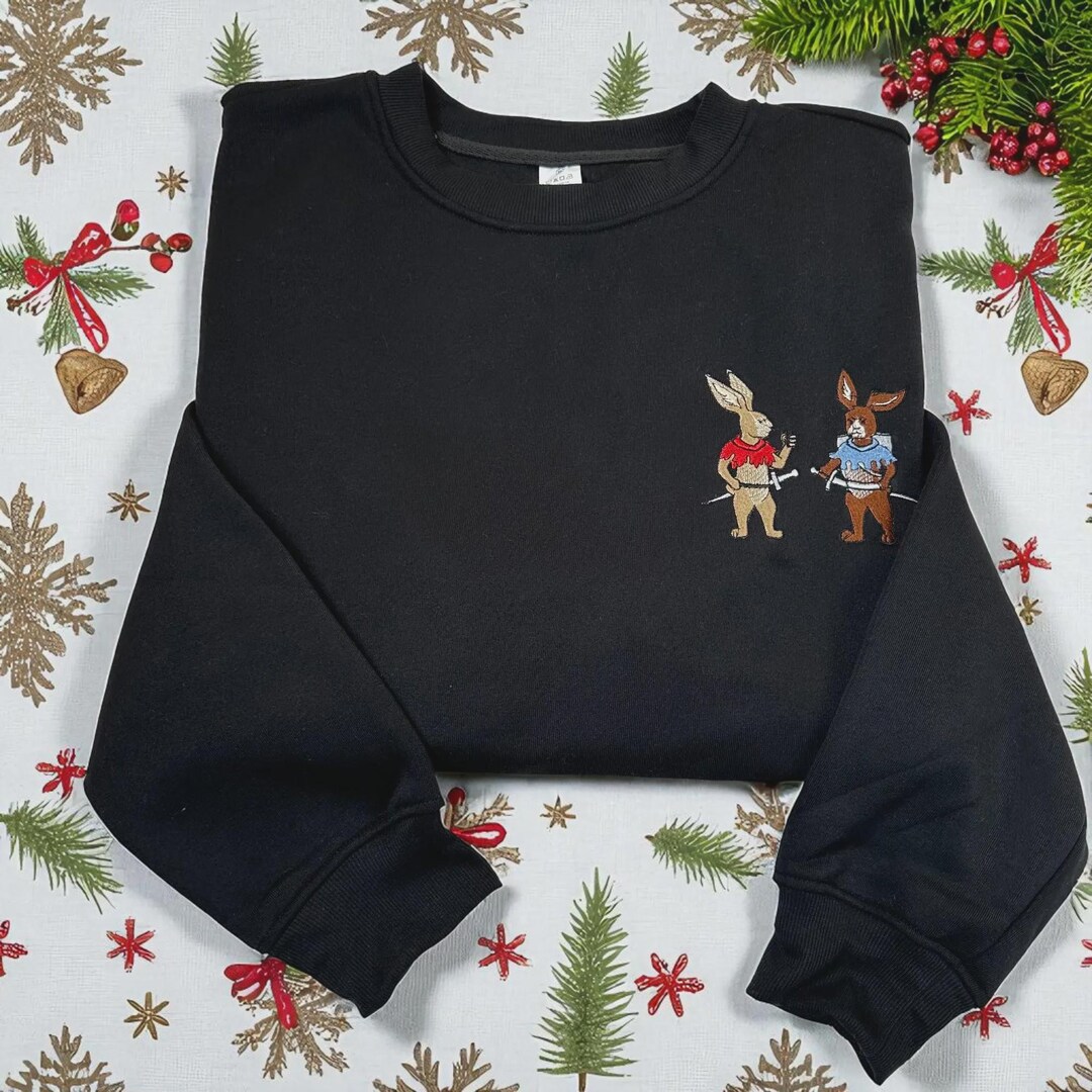 Kcd All Rabbit Embroidered Kingdom Come Deliverance Rabbit Sweatshirt: KCD Shield ...