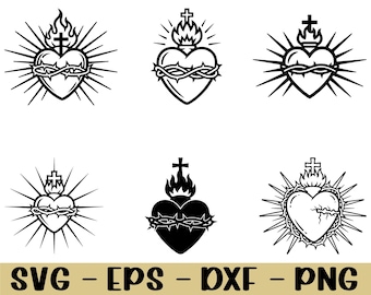 Sagrado Corazón Svg, Dxf, Png