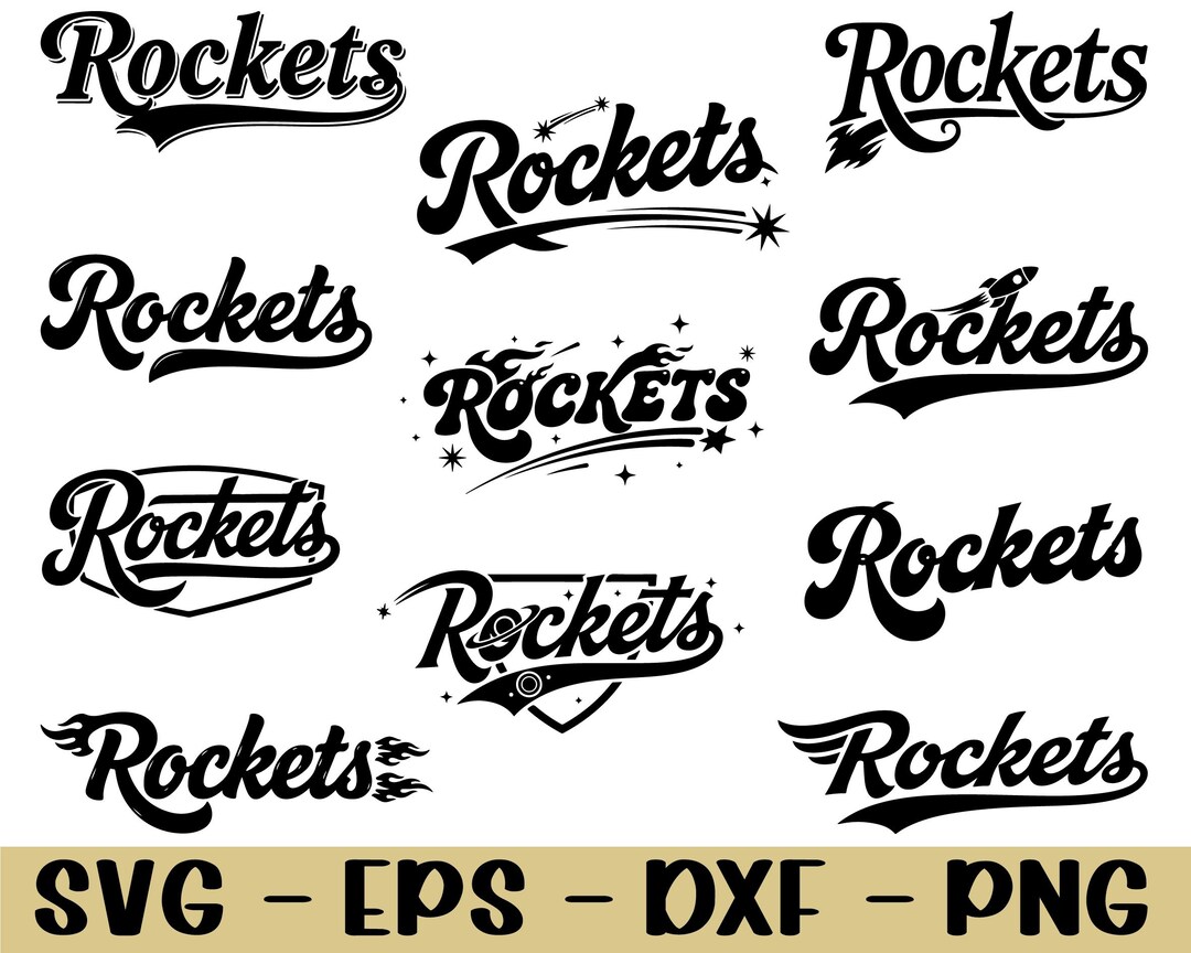 Rockets Typography Svg, Dxf, Png - Etsy