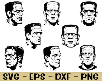 Frankenstein Head Svg, Dxf, Png