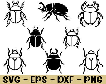 Scarab Beetle Svg, Dxf, Png
