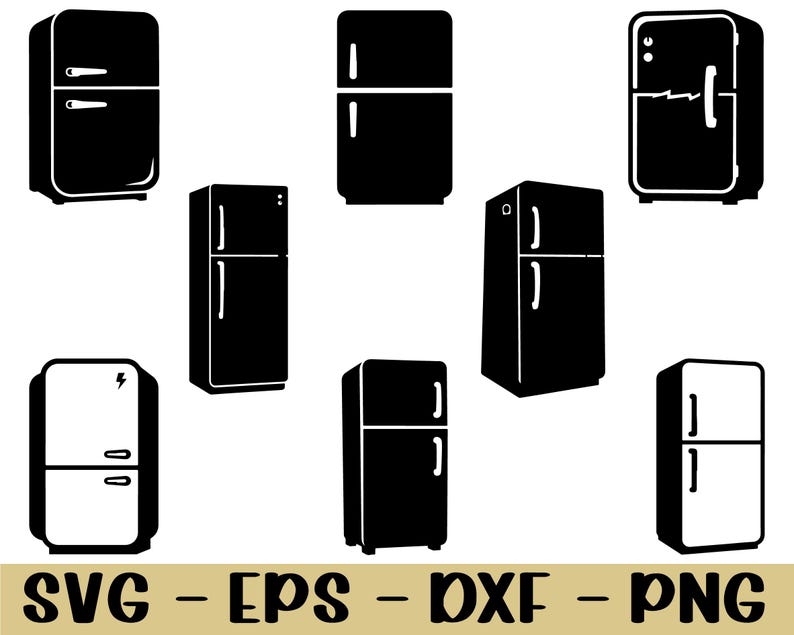 Refrigerator Svg, Dxf, Png - Etsy