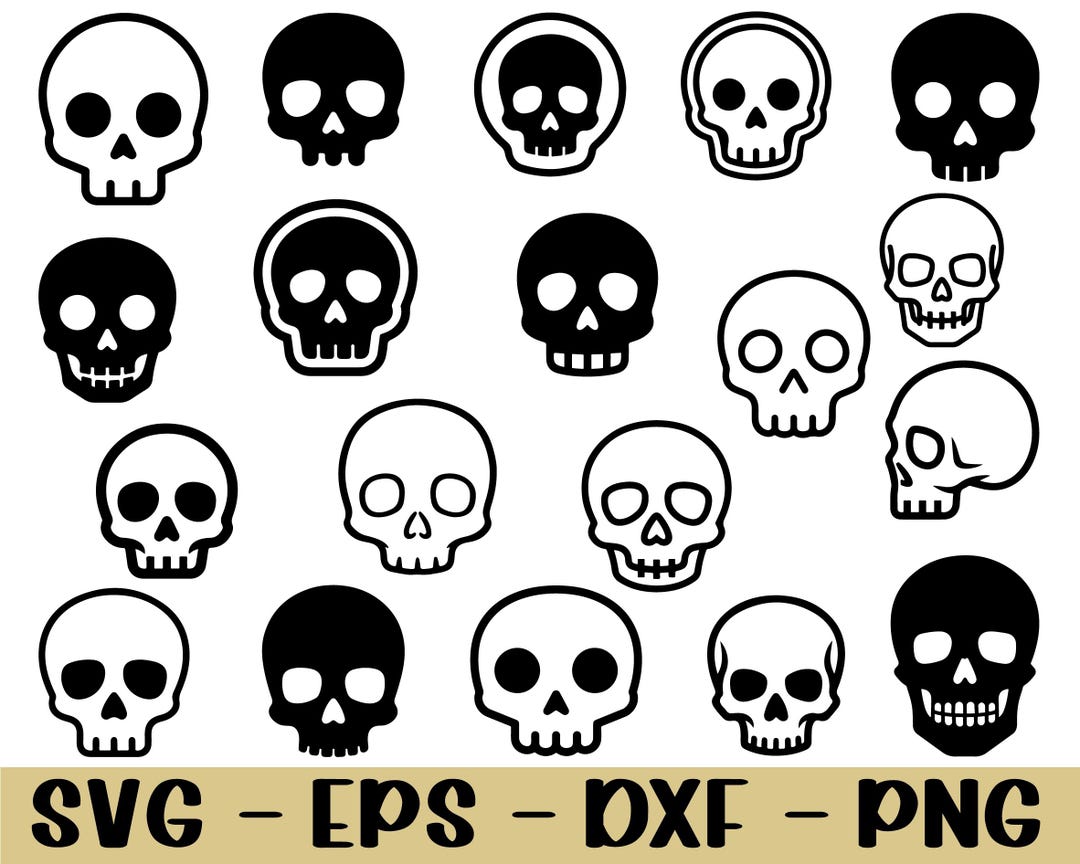 Mini Skull Vector Mini Skulls Svg, Dxf, Png - Etsy
