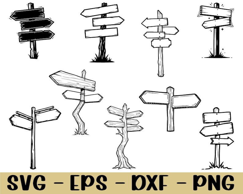 Signpost Svg, Dxf, Png - Etsy