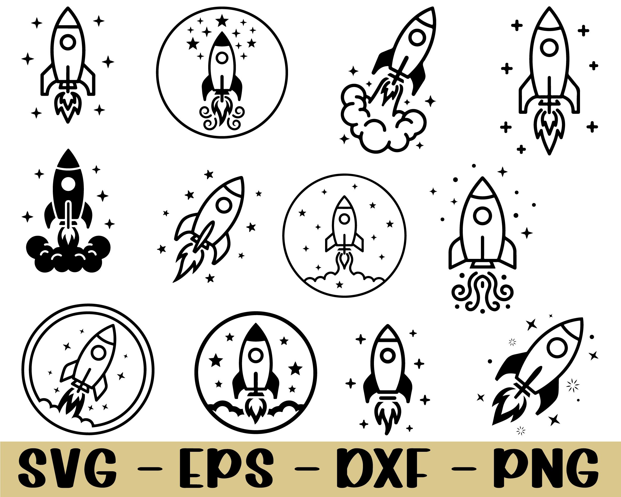 Simple Rocket Svg, Dxf, Png - Etsy Israel