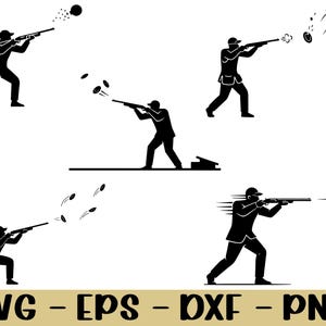 Skeetskytte Svg, Dxf, Png