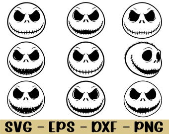Jack Skellington Svg, Jack Skellington Silhouette, Dxf, Png
