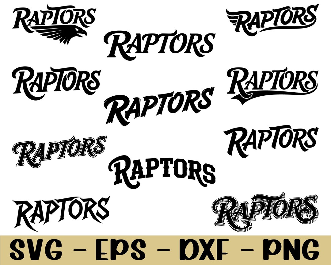 Raptors Typography Svg, Dxf, Png - Etsy