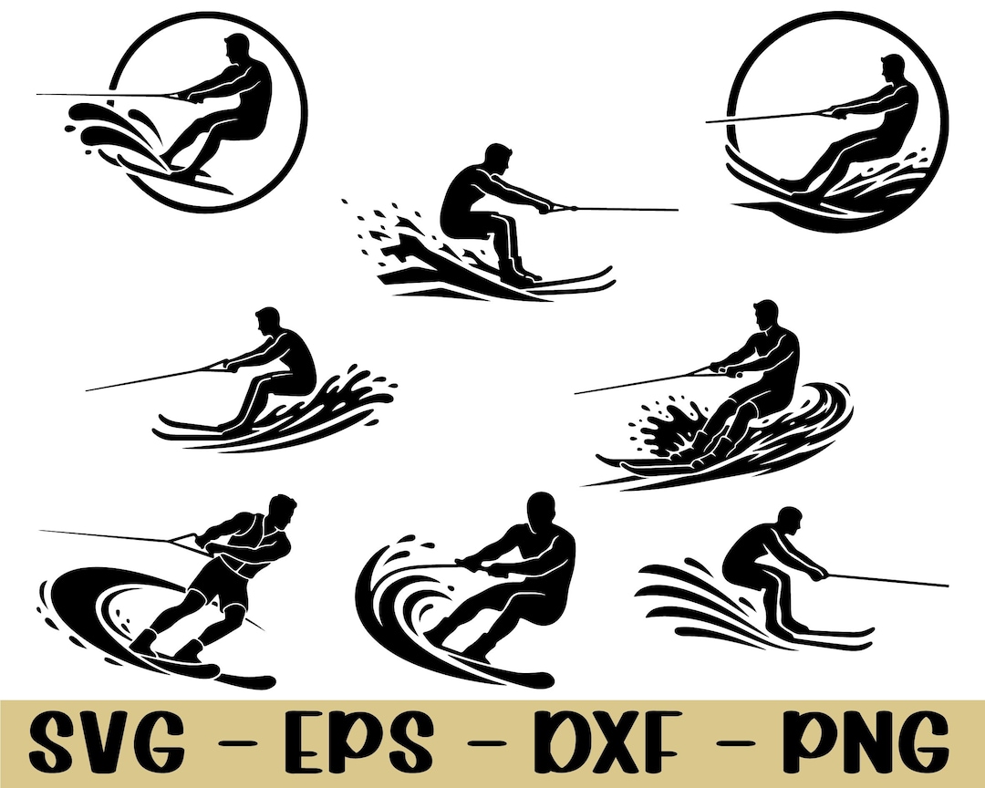 Water Ski Icon Svg, Dxf, Png - Etsy